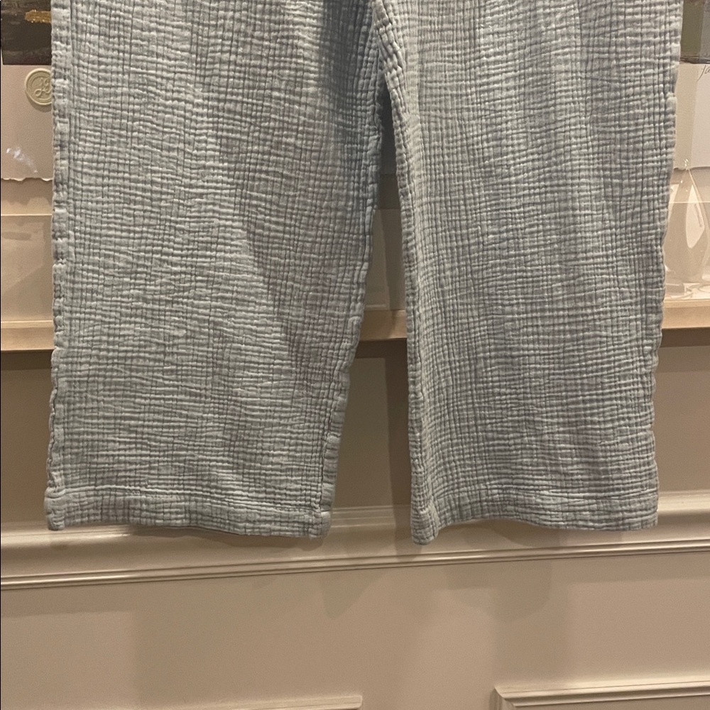 Splendid XL 100% Cotton Gauze Baby Light Blue Wide Leg Palazzo Pants - Picture 4 of 6